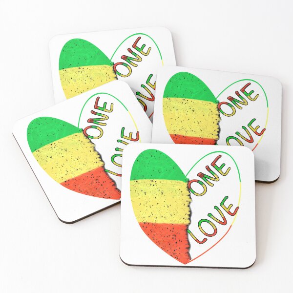 Item preview, Rasta Reggae Jamaica - love heart “Reggae music” Jamaican Rastafarian colours Colors distressed pattern designed and sold by Artonmytee.