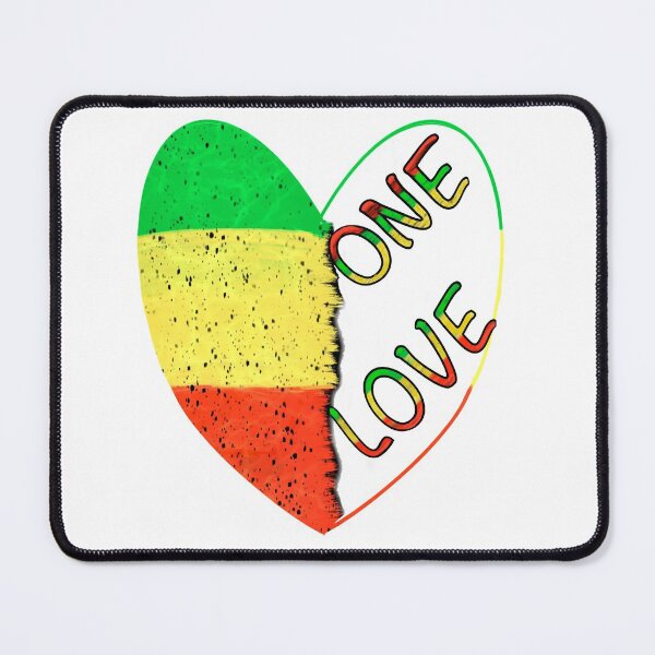 Item preview, Rasta Reggae Jamaica - love heart “Reggae music” Jamaican Rastafarian colours Colors distressed pattern designed and sold by Artonmytee.