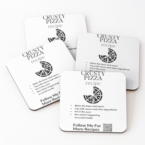 Item preview, crusty PIZZA recipe | Joke designed and sold by Jasmin's Fashion World.