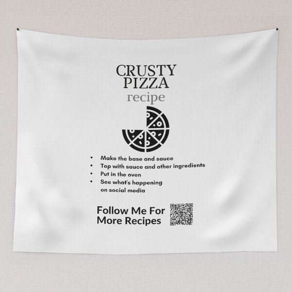 Item preview, crusty PIZZA recipe | Joke designed and sold by Jasmin's Fashion World.