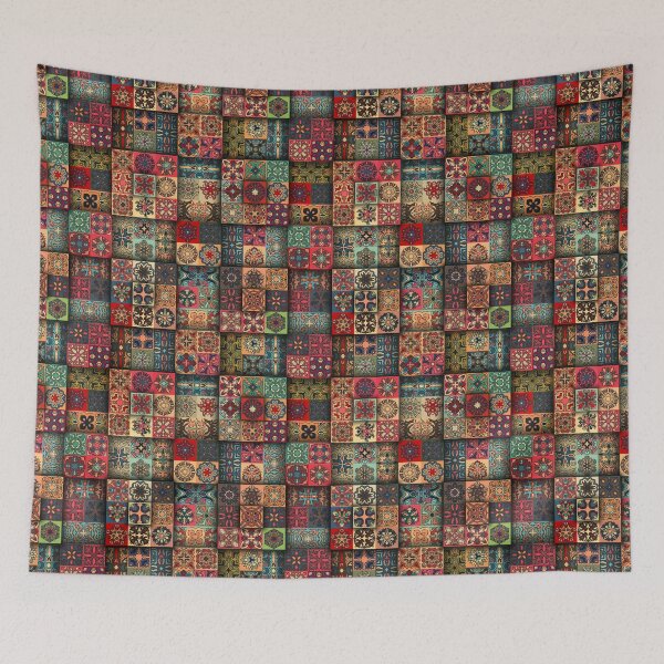 Item preview, Colorful abstract tile pattern design by Somberlain designed and sold by Somberlain.