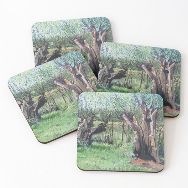 Item preview, Two Pollard willows on a hiking path designed and sold by CamphuijsenArt.