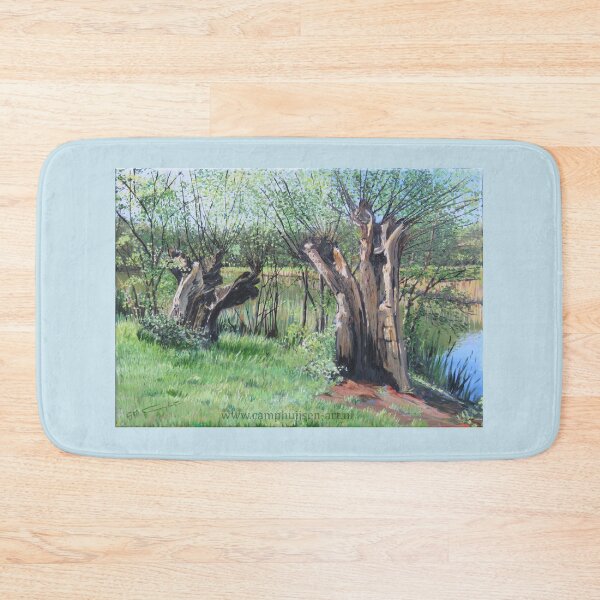 Item preview, Two Pollard willows on a hiking path designed and sold by CamphuijsenArt.