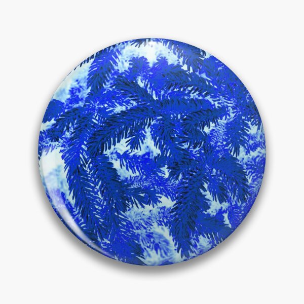 Item preview, Floral Winter Motifs with Branches of the  Ornamental Dark Blue Spruce Tree designed and sold by IraNiva.