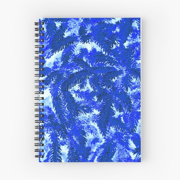 Item preview, Floral Winter Motifs with Branches of the  Ornamental Dark Blue Spruce Tree designed and sold by IraNiva.
