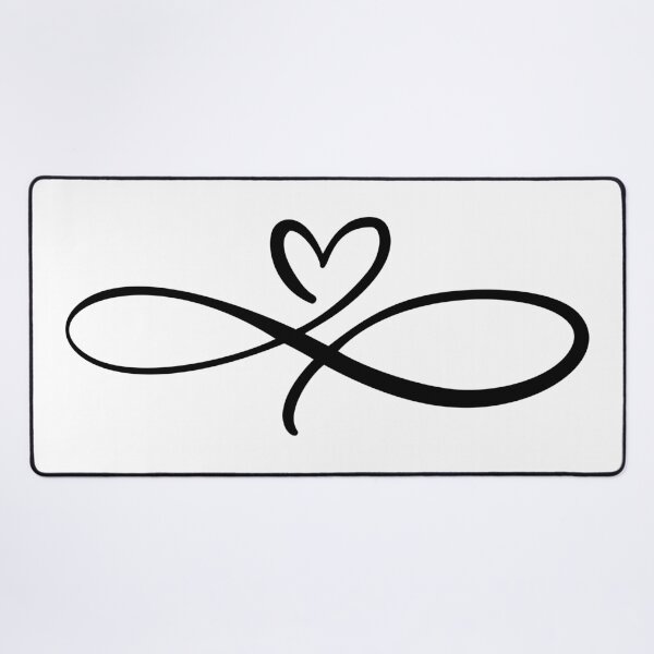 Item preview, I Love You For Infinity – Black designed and sold by GeekHeadDesigns.