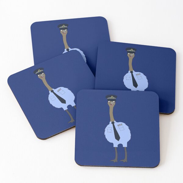 Item preview, Emu Police Officer on Navy Blue designed and sold by Digitaldingo.