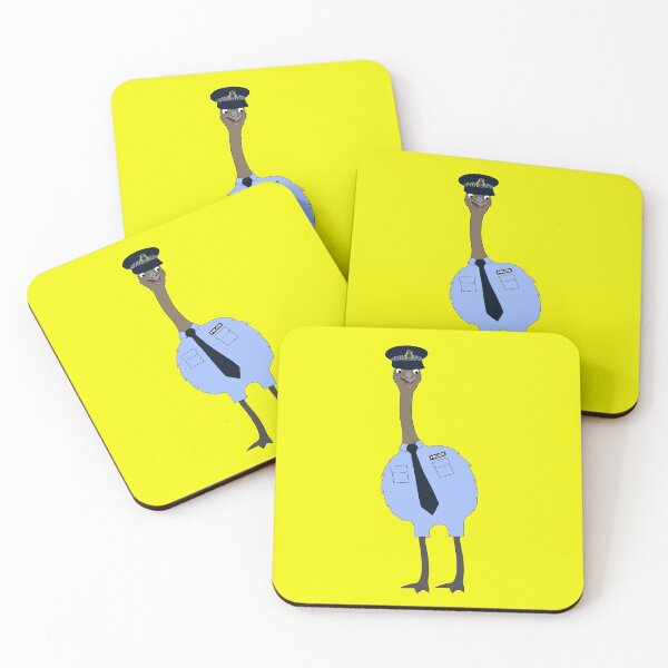 Item preview, Emu Police Officer on Yellow designed and sold by Digitaldingo.