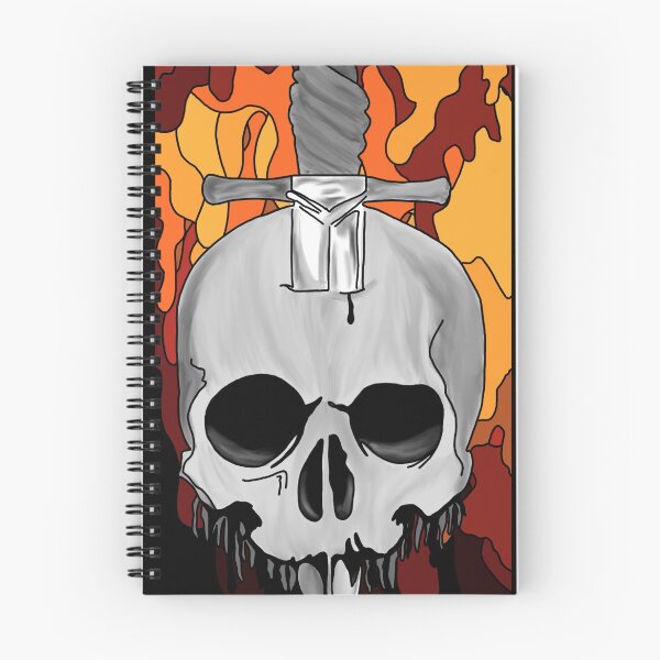 Item preview, skull and fire designed and sold by Sydney Layton.