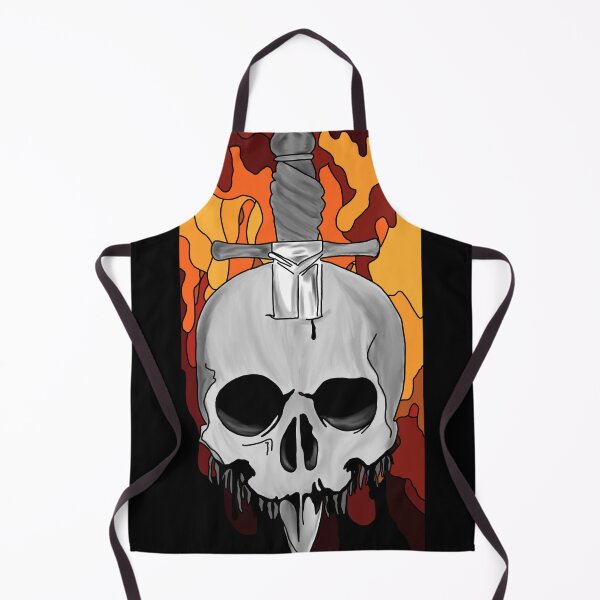 Item preview, skull and fire designed and sold by Sydney Layton.