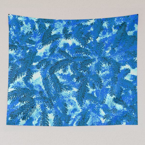 Item preview, Floral Winter Motifs with Branches of the  Ornamental Light Blue Spruce Tree designed and sold by IraNiva.