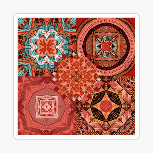 Colorful Tile Mosaic Glossy Sticker