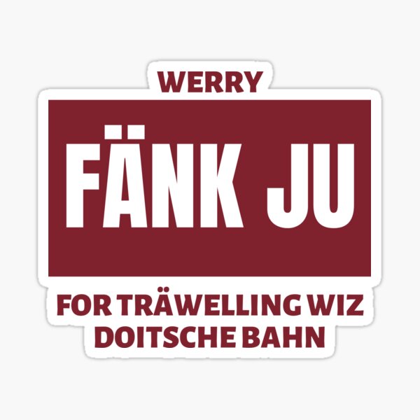 Item preview, Fänk Ju For Träwelling Wiz Doitsche Bahn designed and sold by StefaniaStankov.