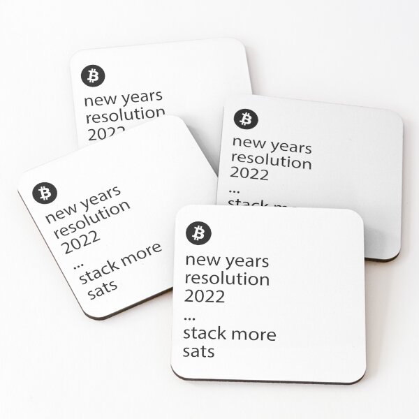 Item preview, new years resolution 2022 - stack more sats - Bitcoin designed and sold by NautilusMare.