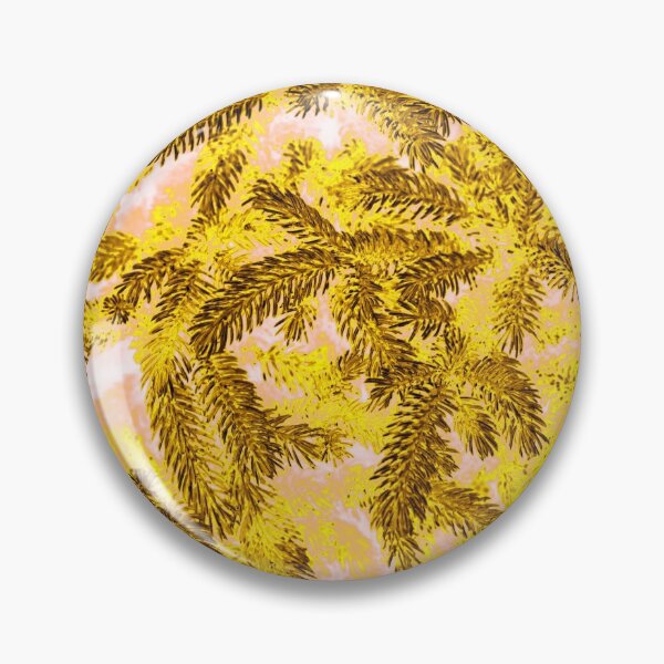 Item preview, Floral Winter Motifs with Branches of the  Ornamental Golden Yellow Spruce Tree designed and sold by IraNiva.