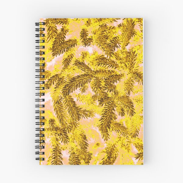 Item preview, Floral Winter Motifs with Branches of the  Ornamental Golden Yellow Spruce Tree designed and sold by IraNiva.