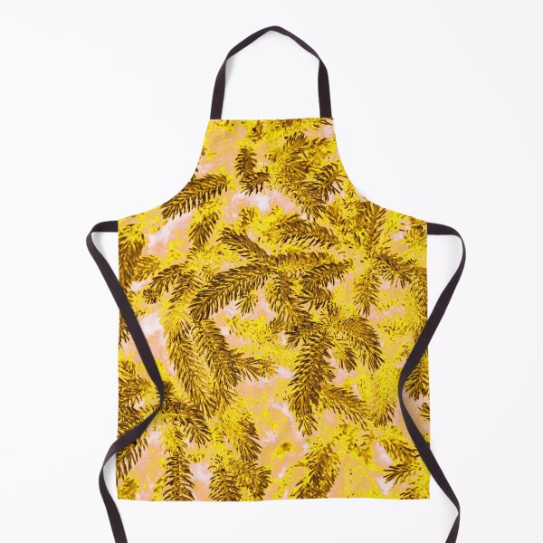 Item preview, Floral Winter Motifs with Branches of the  Ornamental Golden Yellow Spruce Tree designed and sold by IraNiva.