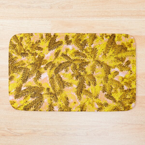 Item preview, Floral Winter Motifs with Branches of the  Ornamental Golden Yellow Spruce Tree designed and sold by IraNiva.