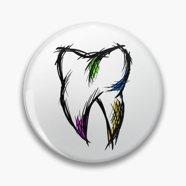 Item preview, Tooth, hand drawn. Colorful Drawing. Dentist Gift Idea designed and sold by funnycolors.