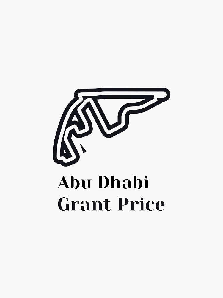 "Abu Dhabi Grand Prix, Sticker" Sticker for Sale by GolDsDesign Redbubble