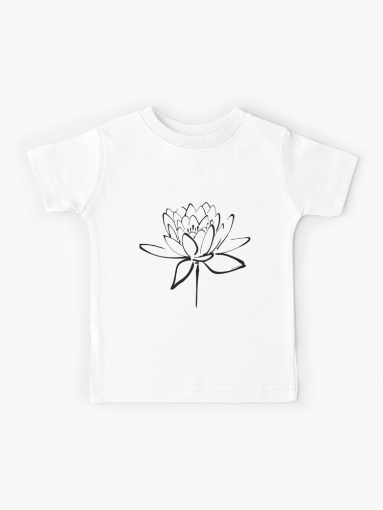 Lotus Flower Calligraphy (Black) | Kids T-Shirt