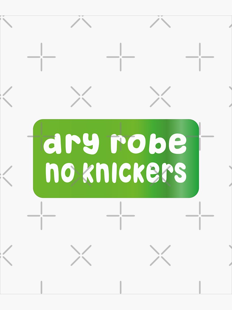 "Dryrobe no knickers" Sticker for Sale by RamiriArt Redbubble