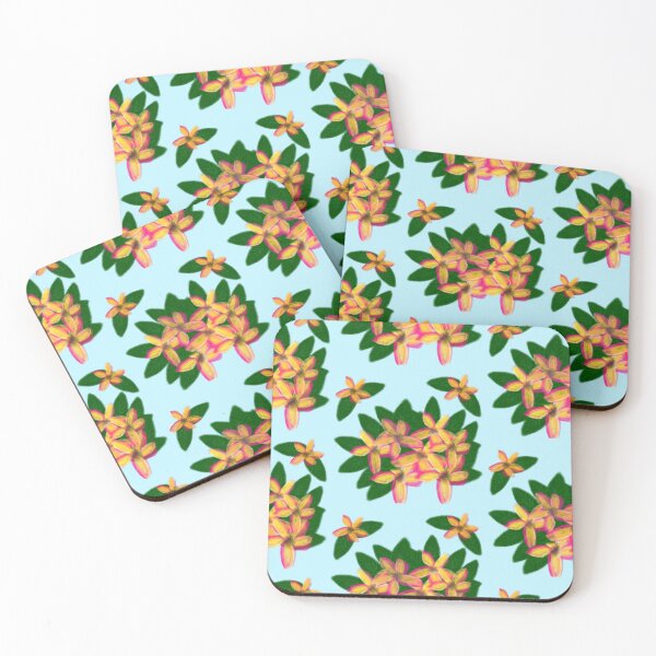 Item preview, Yellow Frangipani flower pattern  designed and sold by FamilyCurios.