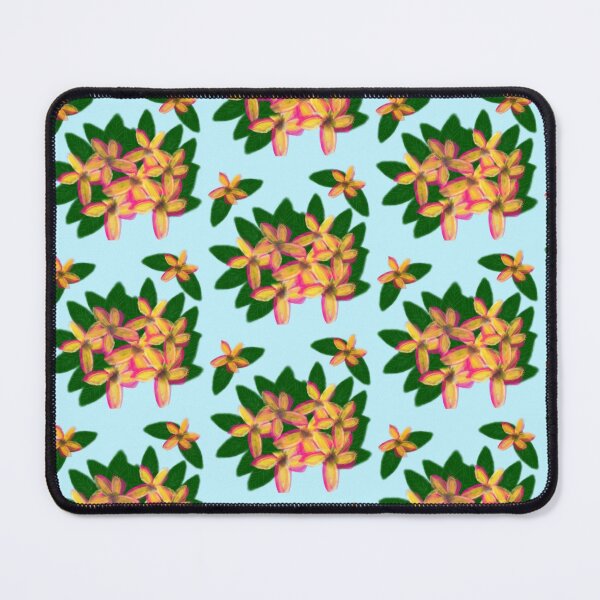 Item preview, Yellow Frangipani flower pattern designed and sold by FamilyCurios.