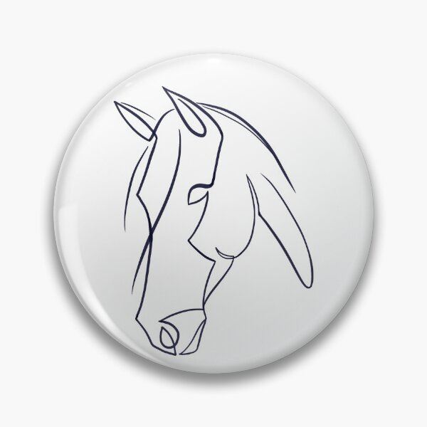 Item preview, 3/4 Minimalist Horse Profile designed and sold by Freshpinesmell.