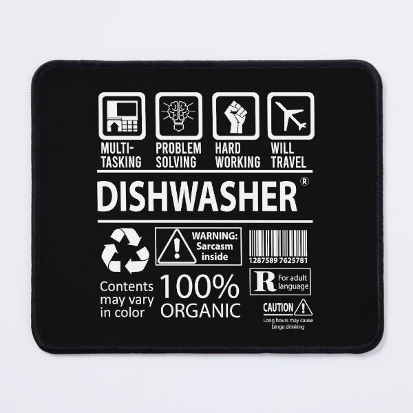 Item preview, Dishwasher T Shirt - MultiTasking Certified Job Gift Item Tee designed and sold by oslandefren.