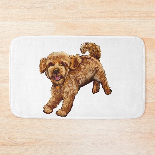 Item preview, cavalier king charles spaniel poodle Cavapoo playing - Cavapoo puppy dog prancing about  - cavalier king charles spaniel poodle, puppy love designed and sold by Artonmytee.