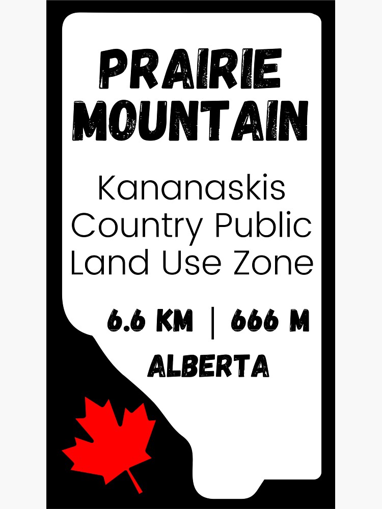"Prairie Mountain Alberta Outline Kananaskis Country Public Land Use