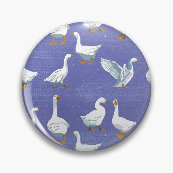 Item preview, Geese pattern on very peri background designed and sold by Quick Brown Fox Canada.