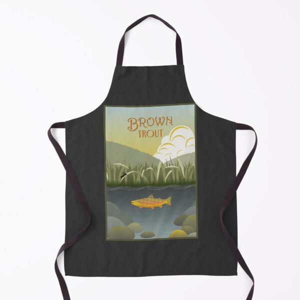 Item preview, Retro Brown Trout Poster designed and sold by hermitenvy.