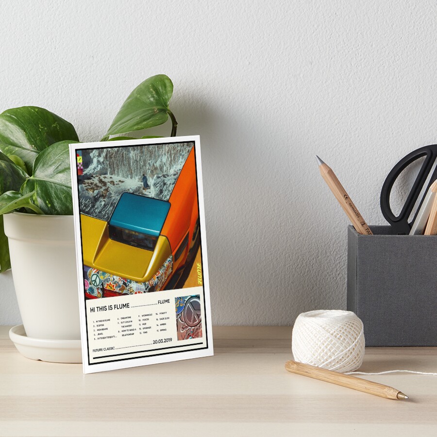 "Hi This Is Flume Aesthetic Tracklist" Art Board Print by FANTANAMOBAY ...