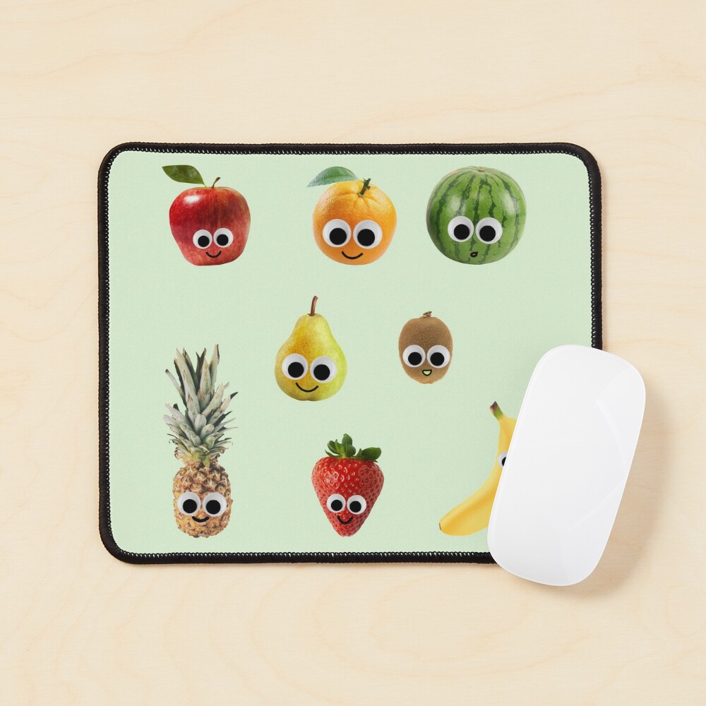 Googly Eyes Fruit Set Sticker for Sale by hannahvira