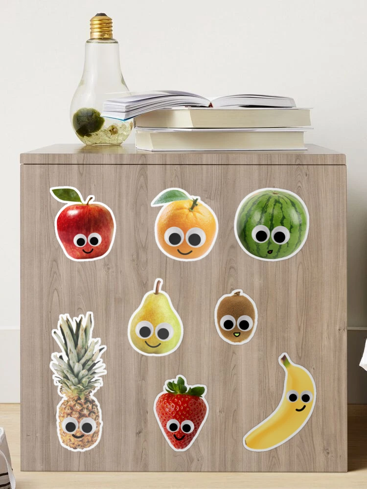 Googly Eye FOOD STICKERS/ Fun Food & Fruit Stickers/ Set of 25