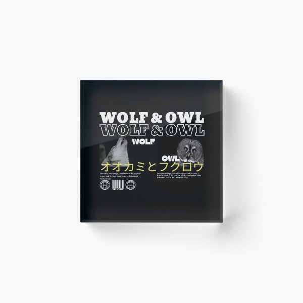 Item preview, Wolf and Owl-Animal Lovers designed and sold by theredsharp.
