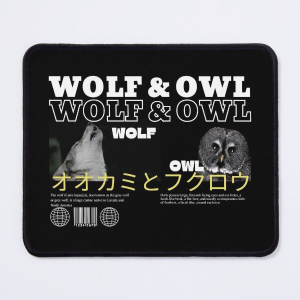 Item preview, Wolf and Owl-Animal Lovers designed and sold by theredsharp.