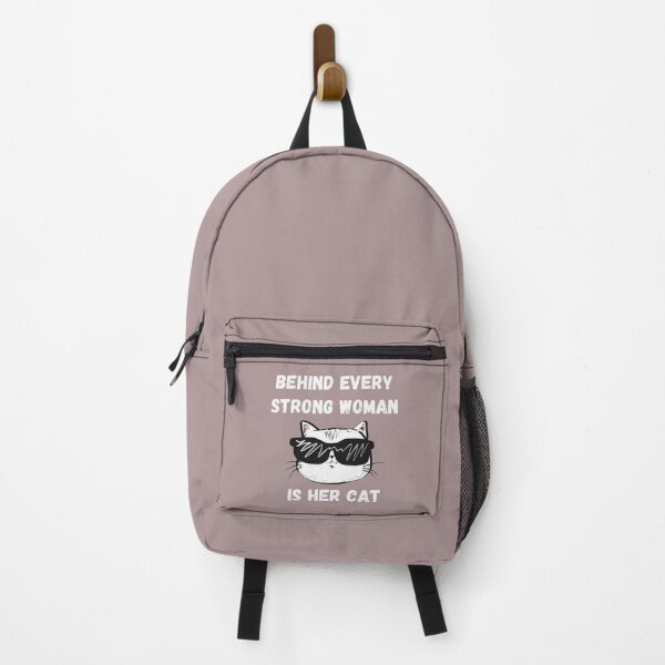 Item preview, Behind Every Strong Woman Is Her Cat, designed and sold by ni3ma.