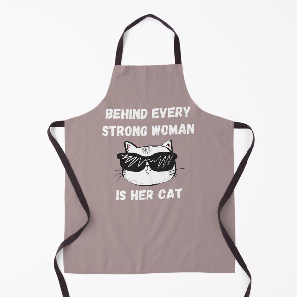 Item preview, Behind Every Strong Woman Is Her Cat, designed and sold by ni3ma.