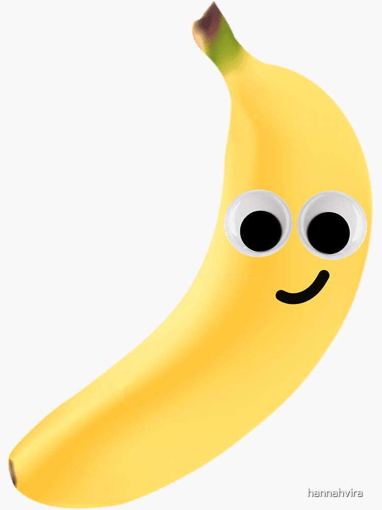 Banana With Googly Eyes Sticker For Sale By Hannahvira Redbubble