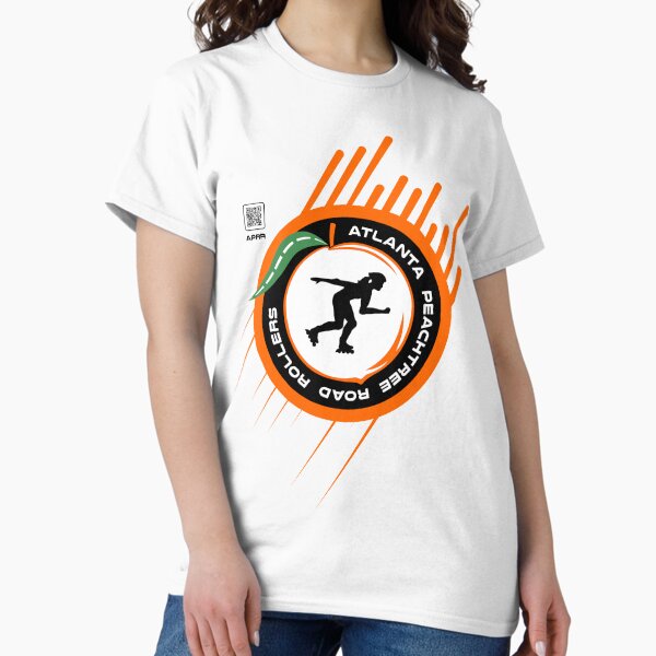 Item preview, APRR Atlanta Skate Club Color Motion Lines Skater with QR code designed and sold by cwhiram.