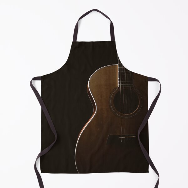 Item preview, Acoustic guitar on black background designed and sold by Lisa Thomas.