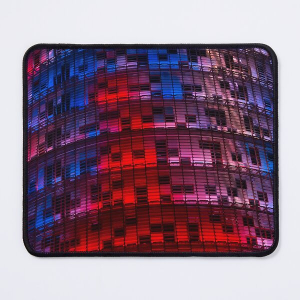 Item preview, Bright Blue, Red and Pink Illumination - Agbar Tower, Barcelona, Catalonia, Spain designed and sold by Georgia Mizuleva.
