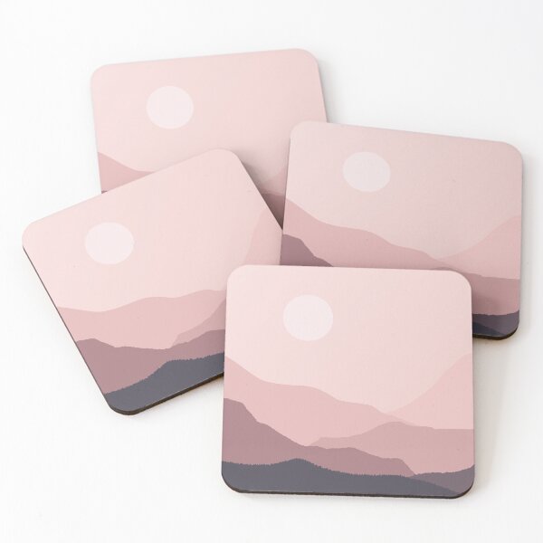 Item preview, Abstract Landscape in a dark mauve gradient color scheme designed and sold by TimelessChic.