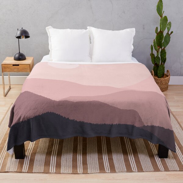 Item preview, Abstract Landscape in a dark mauve gradient color scheme designed and sold by TimelessChic.
