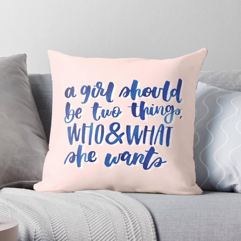 Feminist Coco Chanel Quote Throw Pillow for Sale by katchula