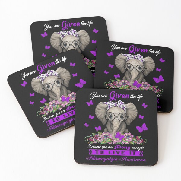 Item preview, Fibromyalgia Warrior Cute Elephant Lover Gifts designed and sold by Adropine.