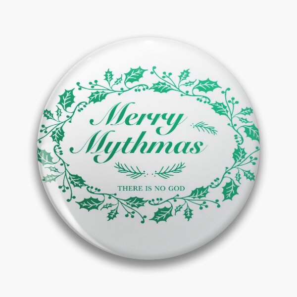 Item preview, Merry Mythmas Wreath Green There is No God designed and sold by AlasAHintStudio.